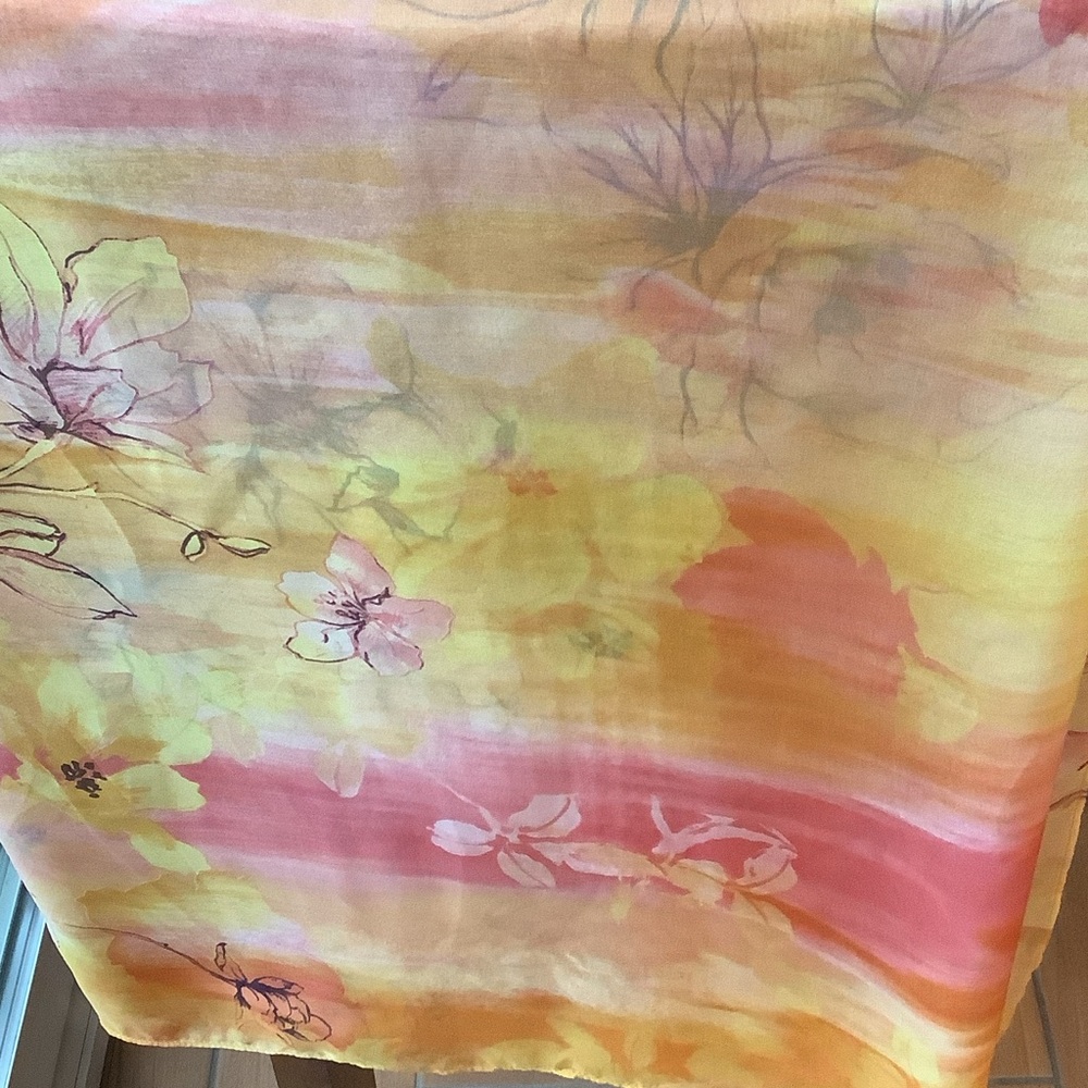 Nordstrom’s 100% Silk Floral Watercolor Scarf